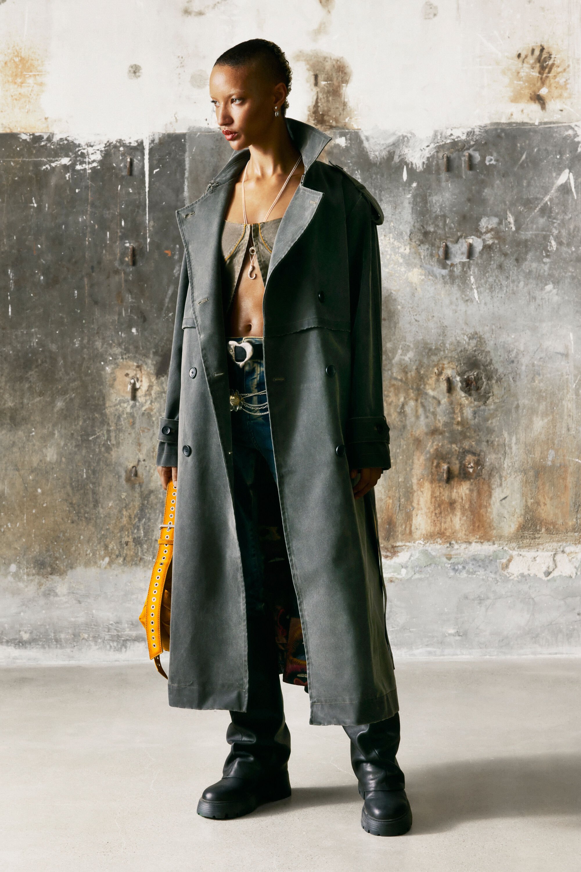 TRENCH COAT LEATHER EFFECT