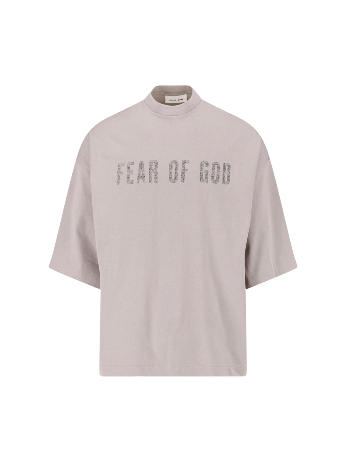 Oversized Mock Neck Graphic T-Shirt