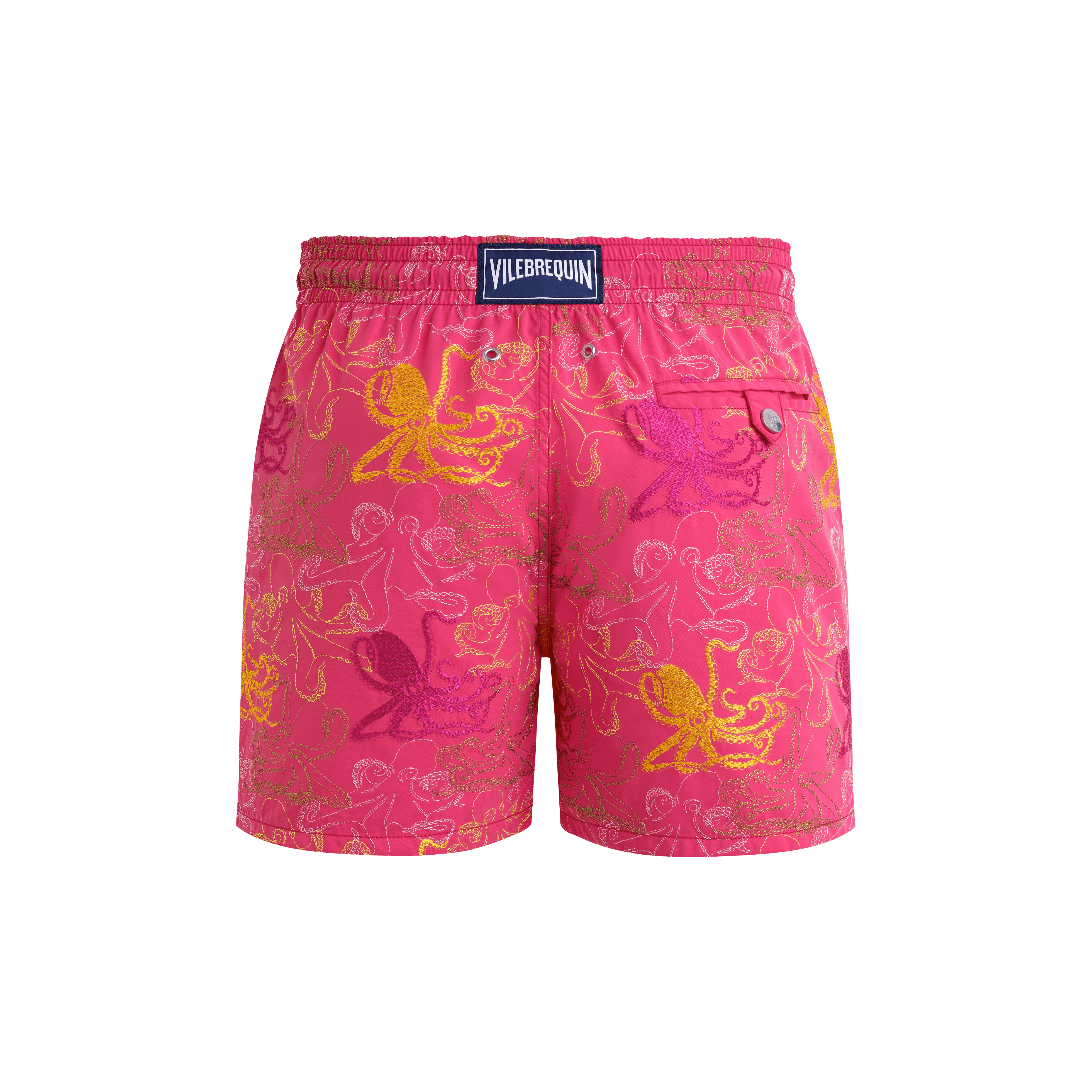 Men Swim Shorts Embroidered Octopussy - Limited Edition - Swimming Trunk - Mistral - Pink