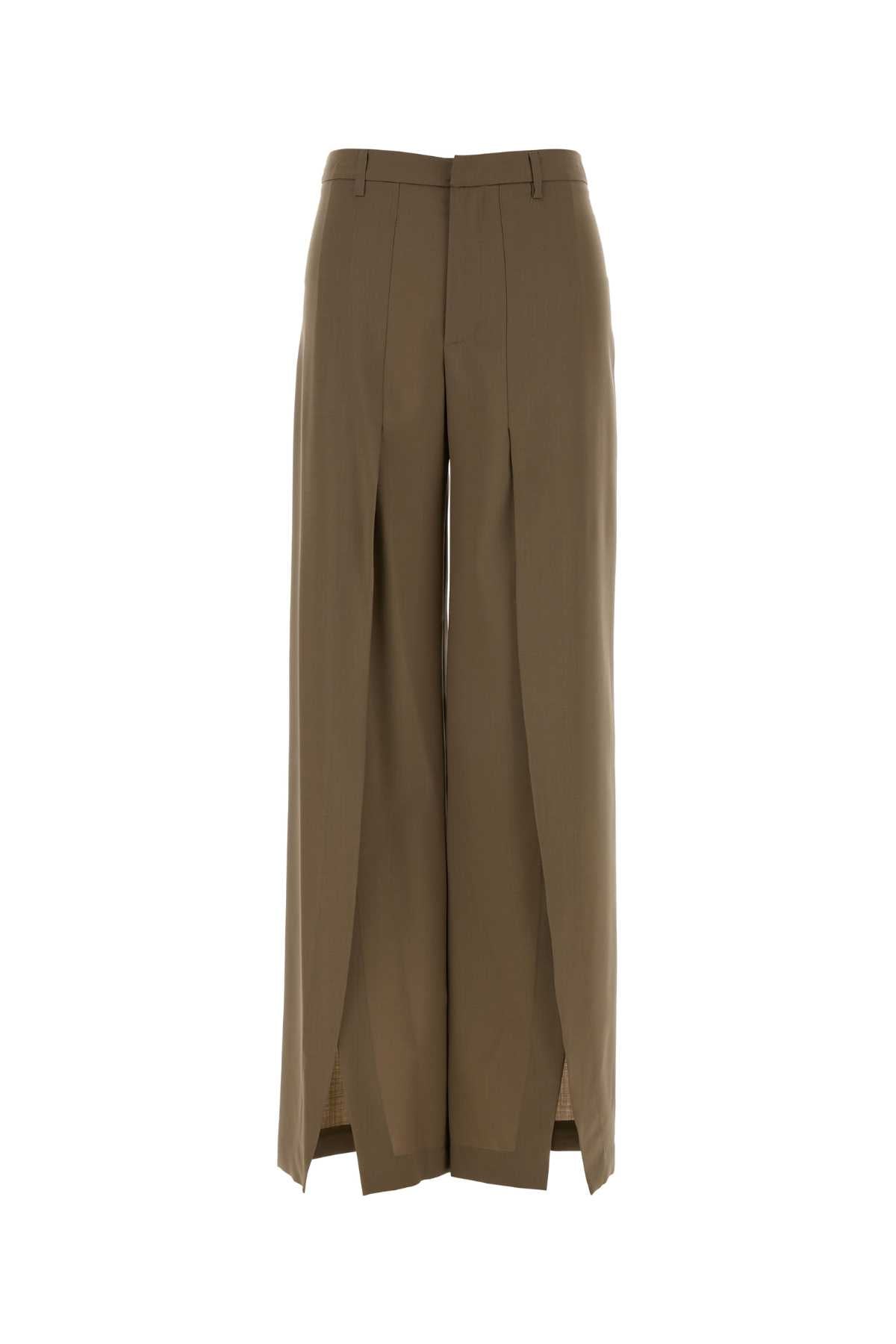 Virgin Wool Trousers — Brown