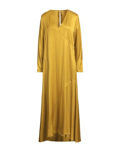Pomandère Woman Midi dress Mustard Size 10 Cupro, Modal