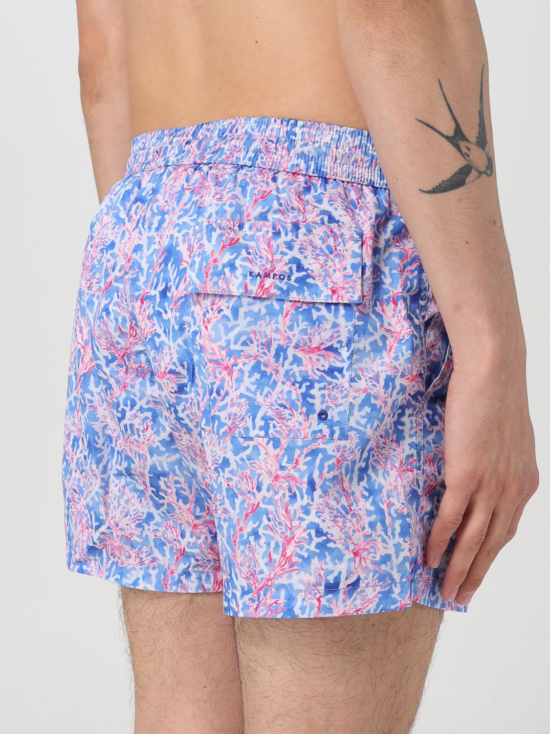 Swimsuit Men color Gnawed Blue