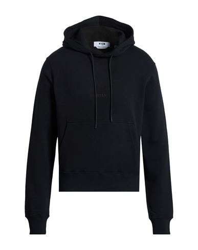 Man Sweatshirt Black Size M Cotton, Elastane