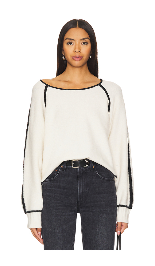 Central Park West Billie Raglan Sweater in Ivory. - S also in L, M