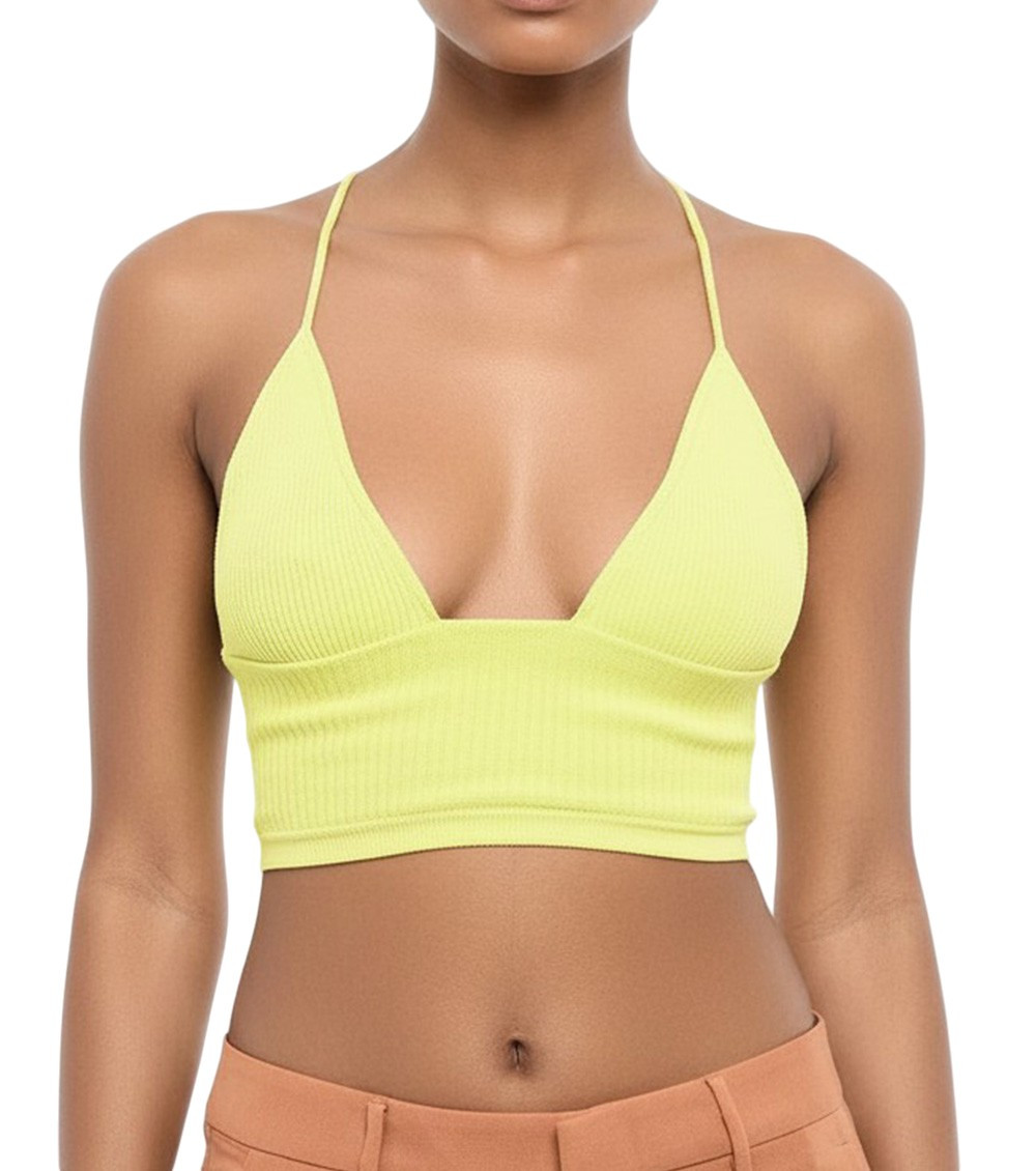 Yellow Halter Neck Top