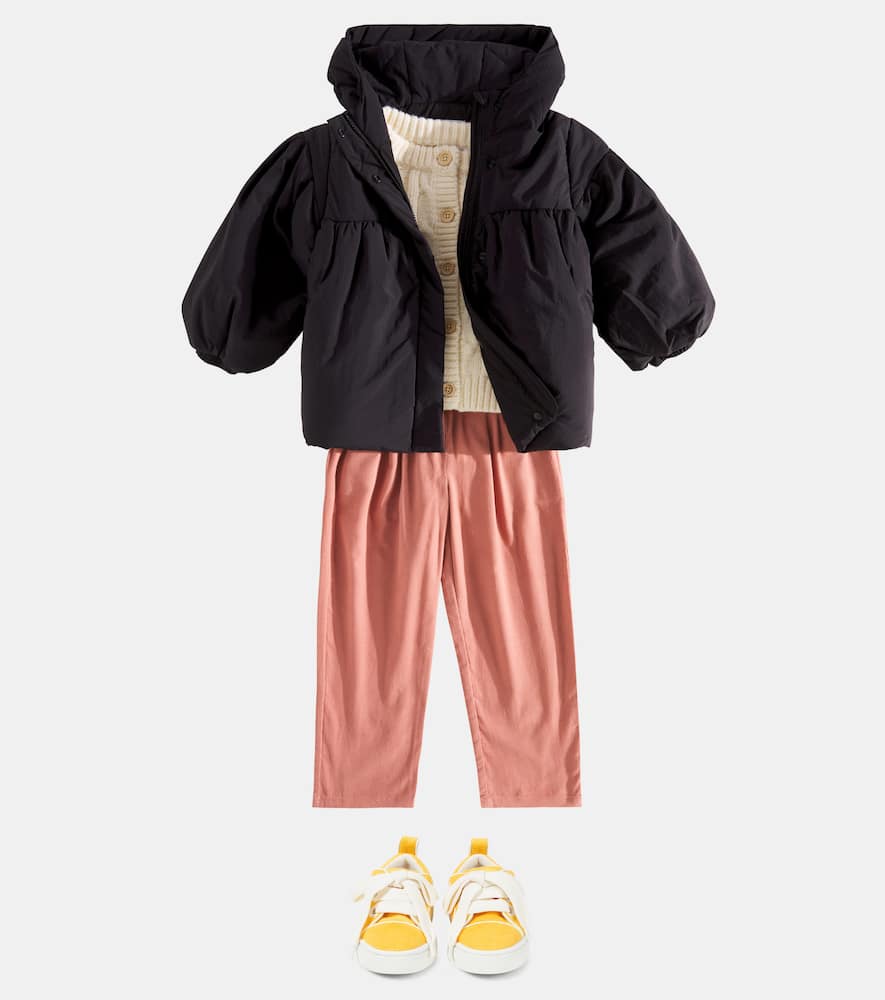 Christian Louboutin Kids Toy Toy leather-trimmed terry sneakers