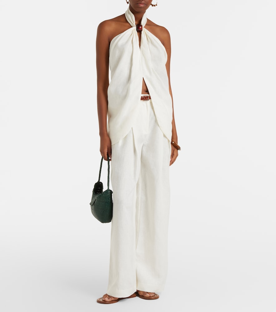 Biba halterneck linen top