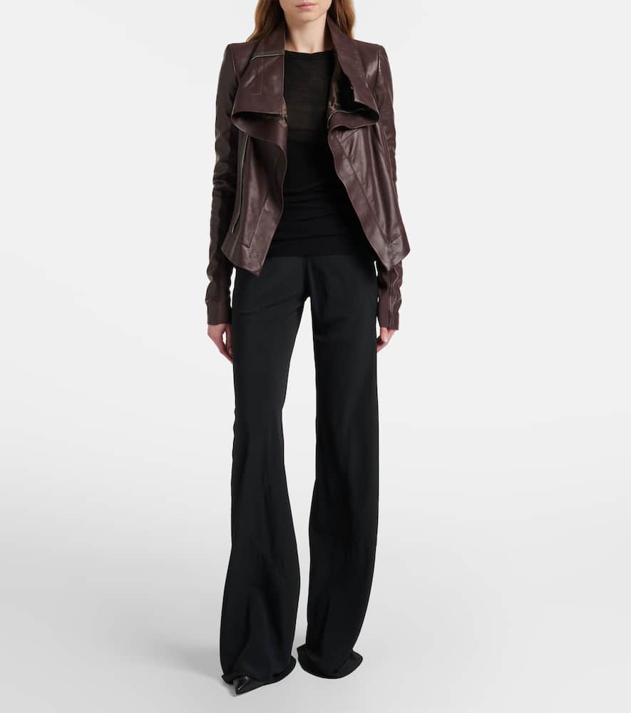 Naska asymmetric leather jacket