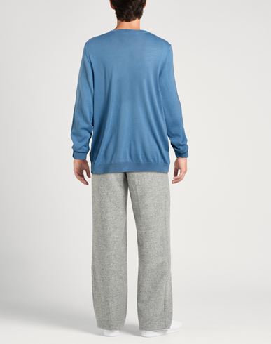 Man Sweater Light blue Size 3XL Virgin Wool