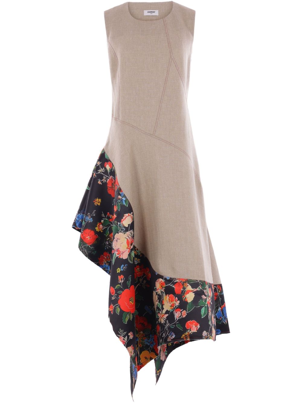 Zomer Jean midi dress - Neutrals