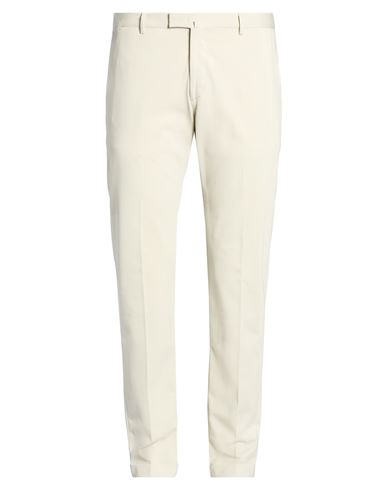 Man Pants Ivory Size 40 Cotton, Elastane