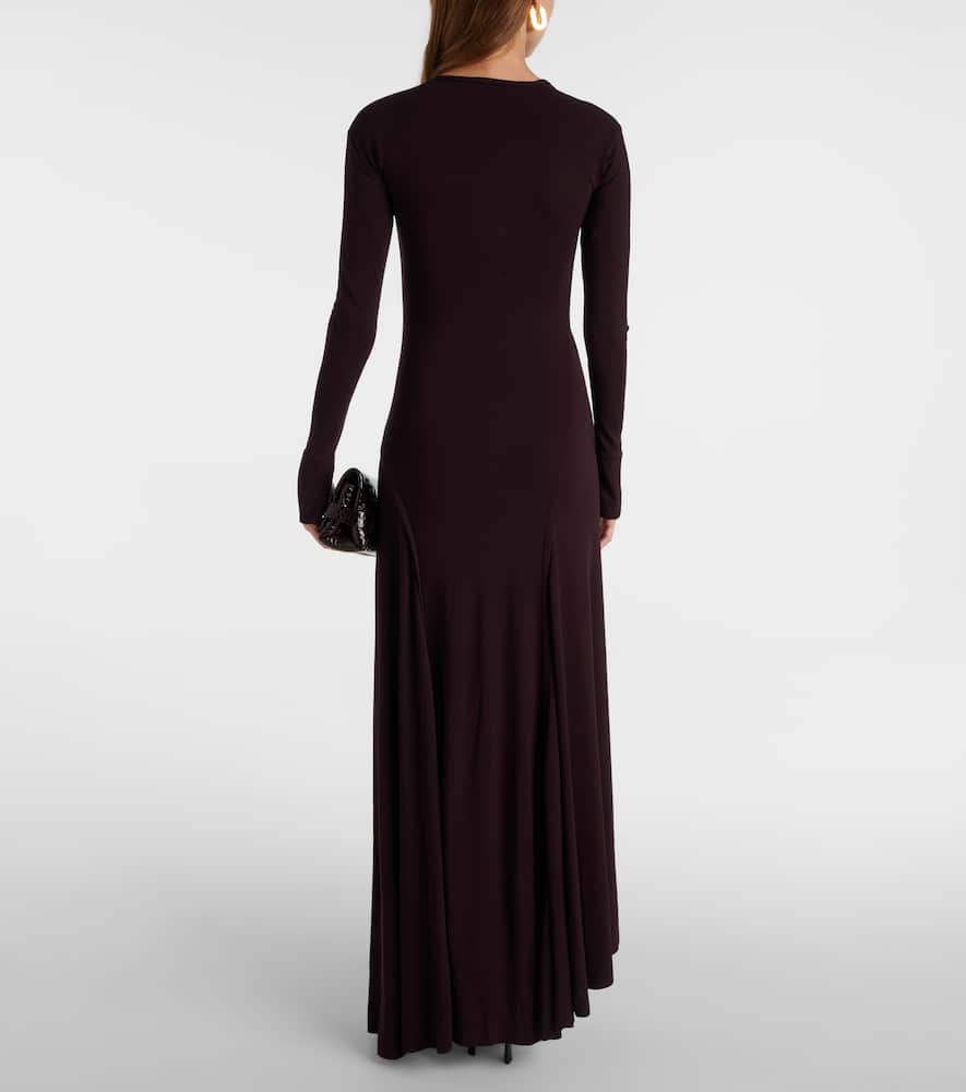 Twist-detail jersey gown