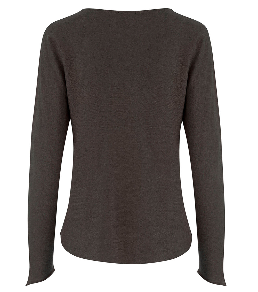 Dark Brown Crew Neck Sweater