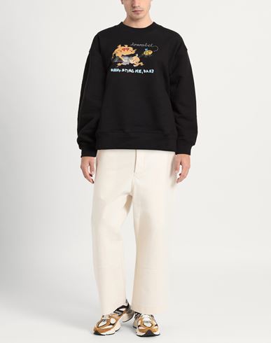 Man Sweatshirt Black Size L Cotton