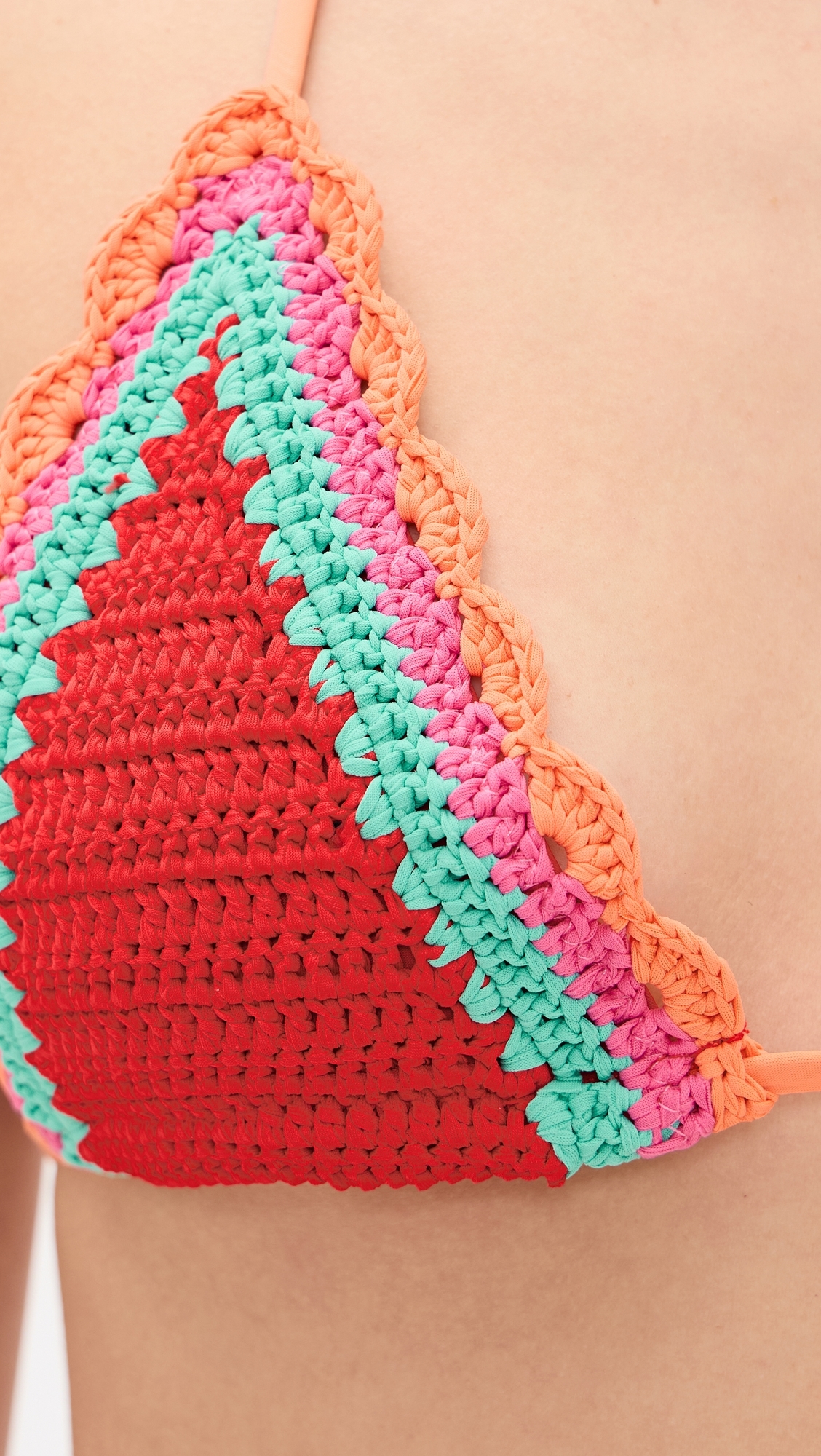 Winona Triangle Bikini Top Aqua Haze Crochet