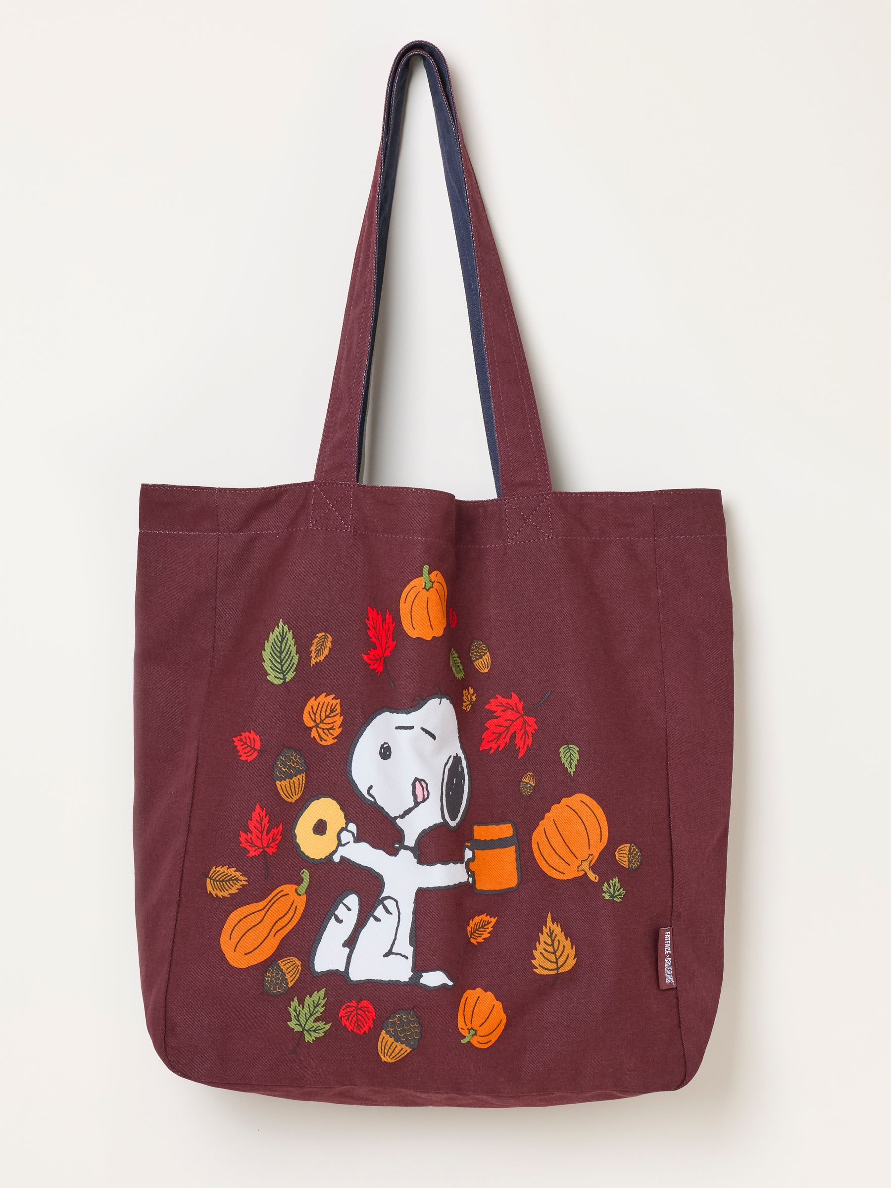 FatFace Burgundy Red Snoopy Reversible Tote Bag