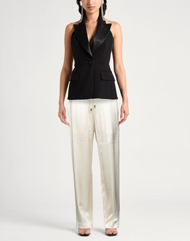 Woman Pants Ivory Size 10 Viscose, Wool