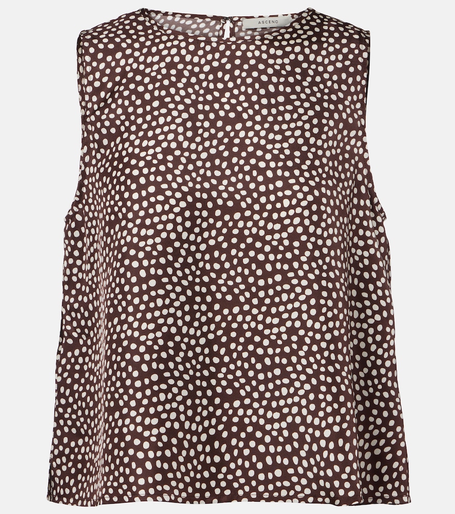 Sofia silk twill tank top