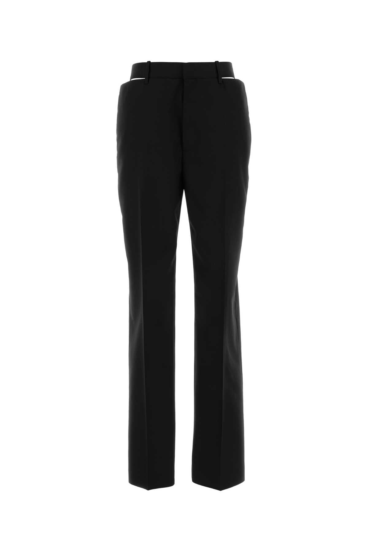 Virgin Wool Trousers — Black