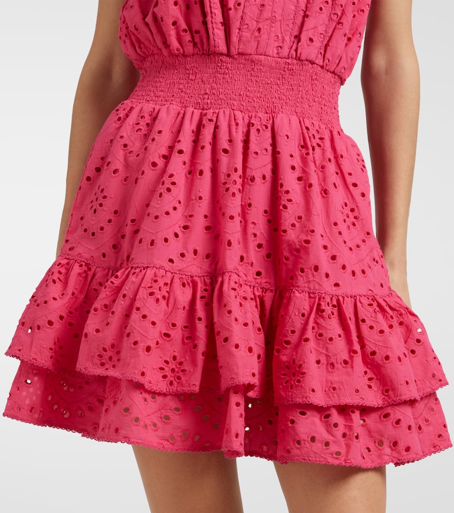 Camila shirred cotton minidress