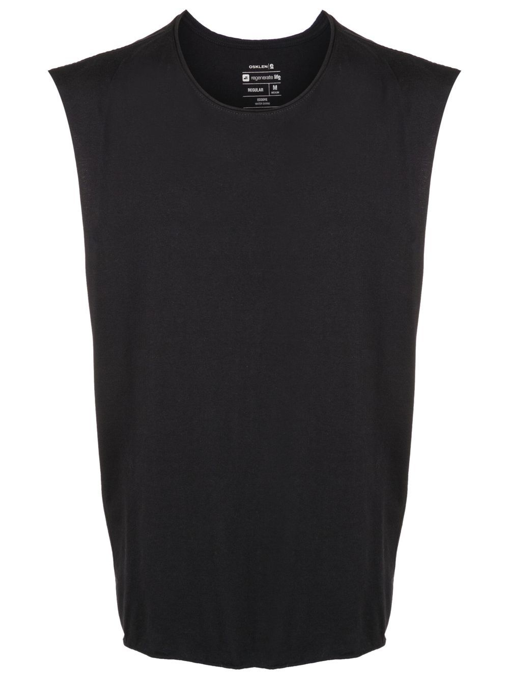 Sleeveless cotton T-shirt - Black