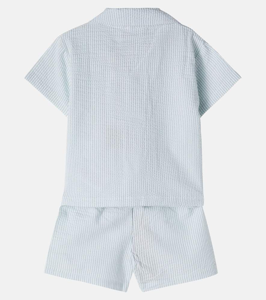 Baby Eyou striped cotton pajamas