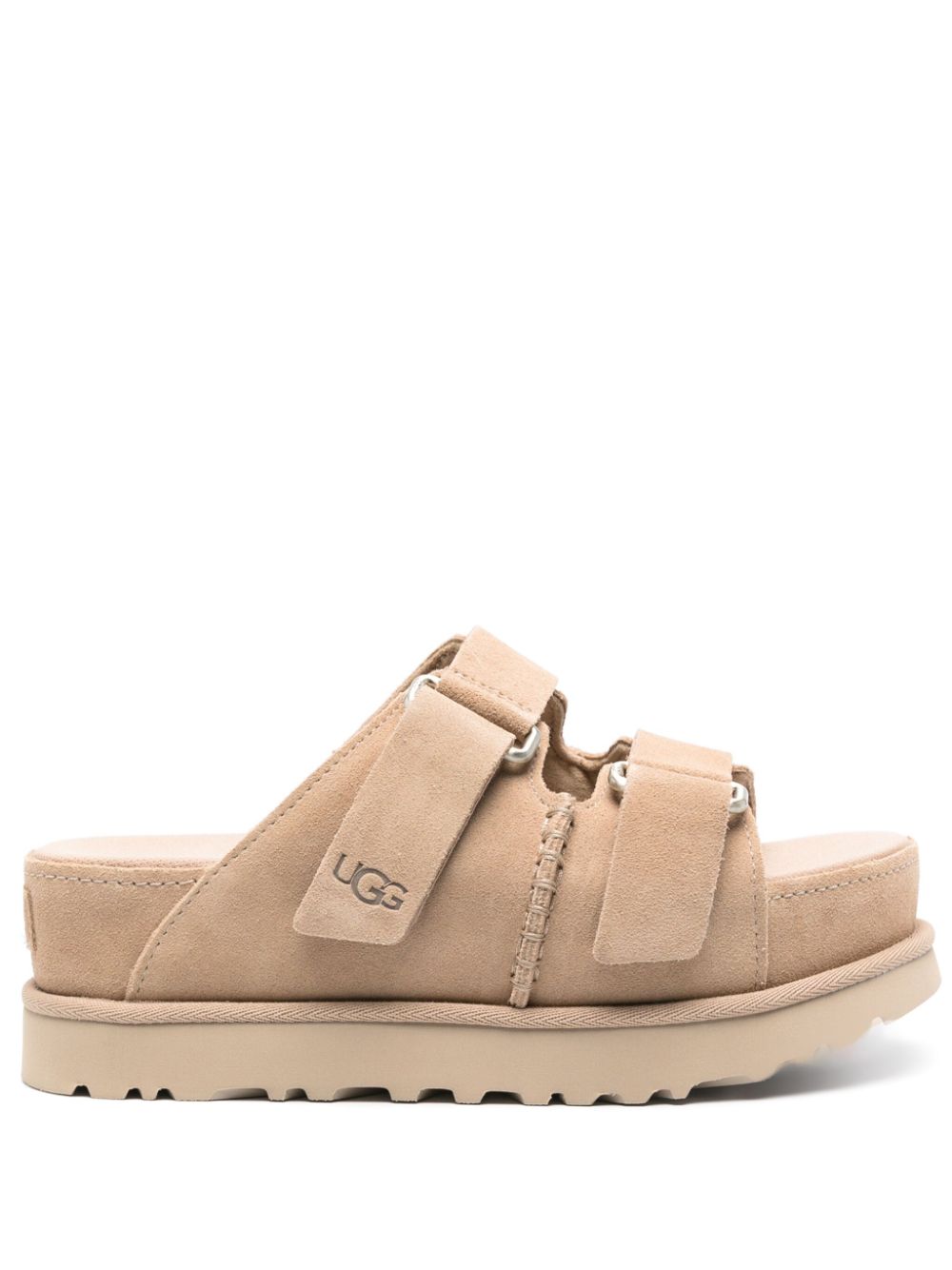 Goldenstar Hi suede slides - Neutrals