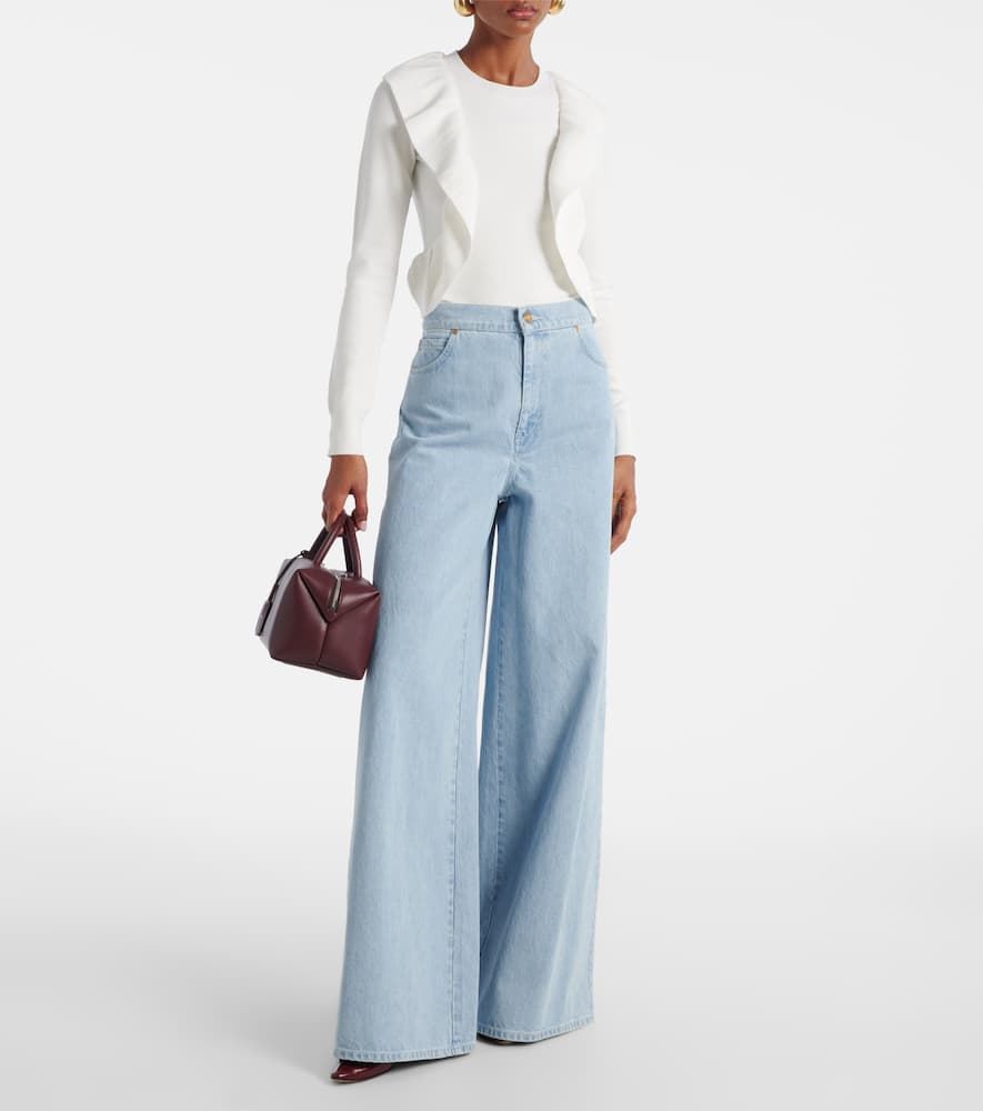 Agenzia knitted ruffled top