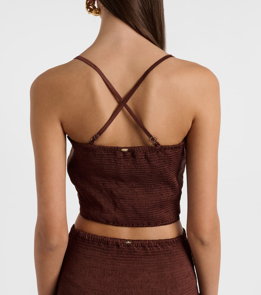 Palmire satin crop top