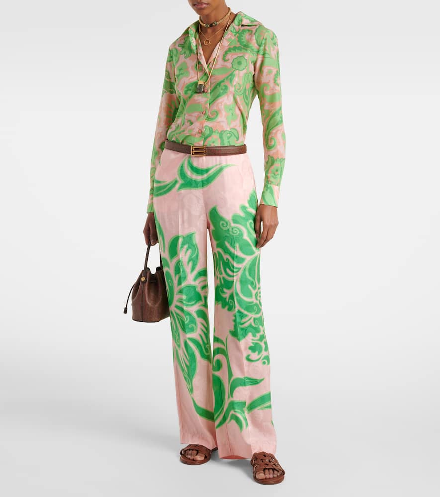 Printed straight pants