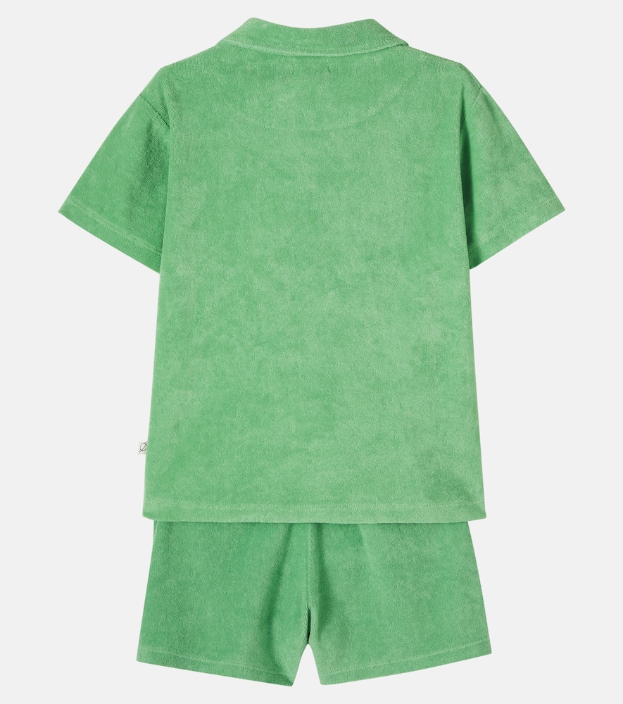 Mael terry polo shirt and shorts set