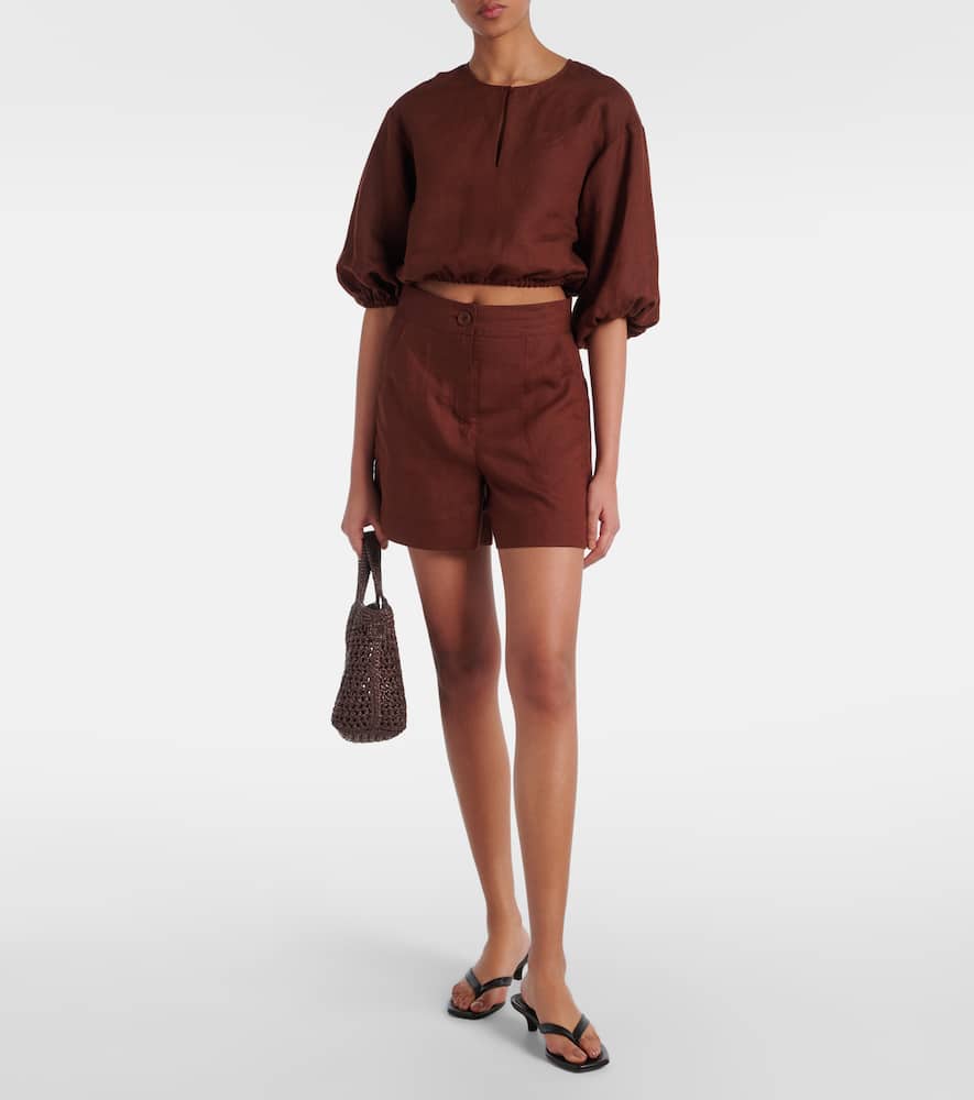 Gracieux linen crop top