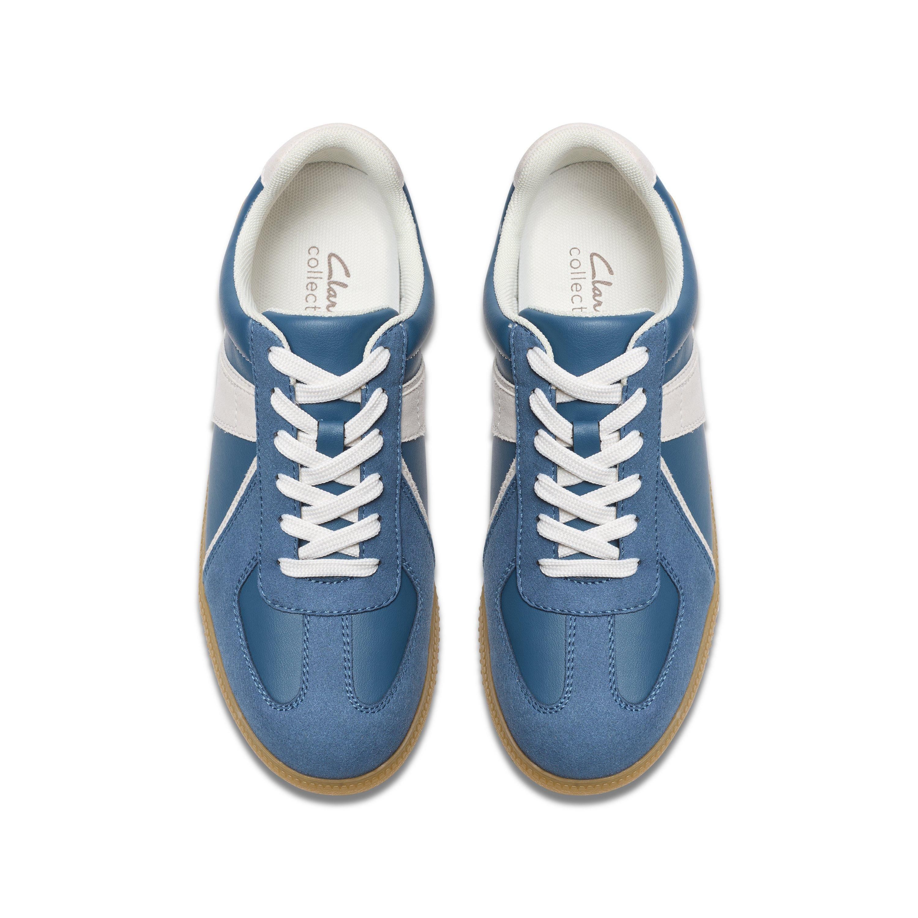 Clarks Nykole Step Denim Trainers In Blue