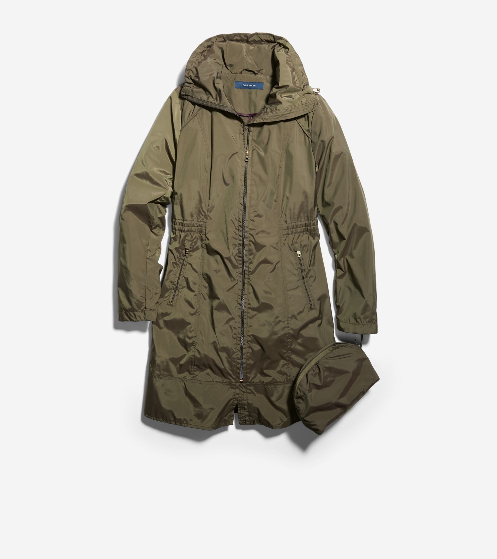 Women's Packable Travel Rain Jacket - Green