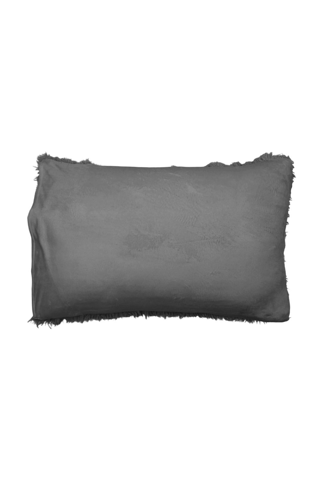 Living and Home Unisex 3Pcs Soft Skin-friendly Faux Mink Fleece Duvet Set in Dark Grey | : Single
