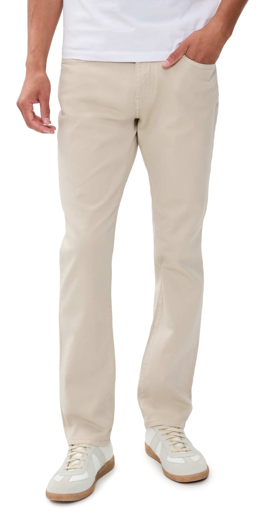 AMS Slim Twill Pants Beige Stone