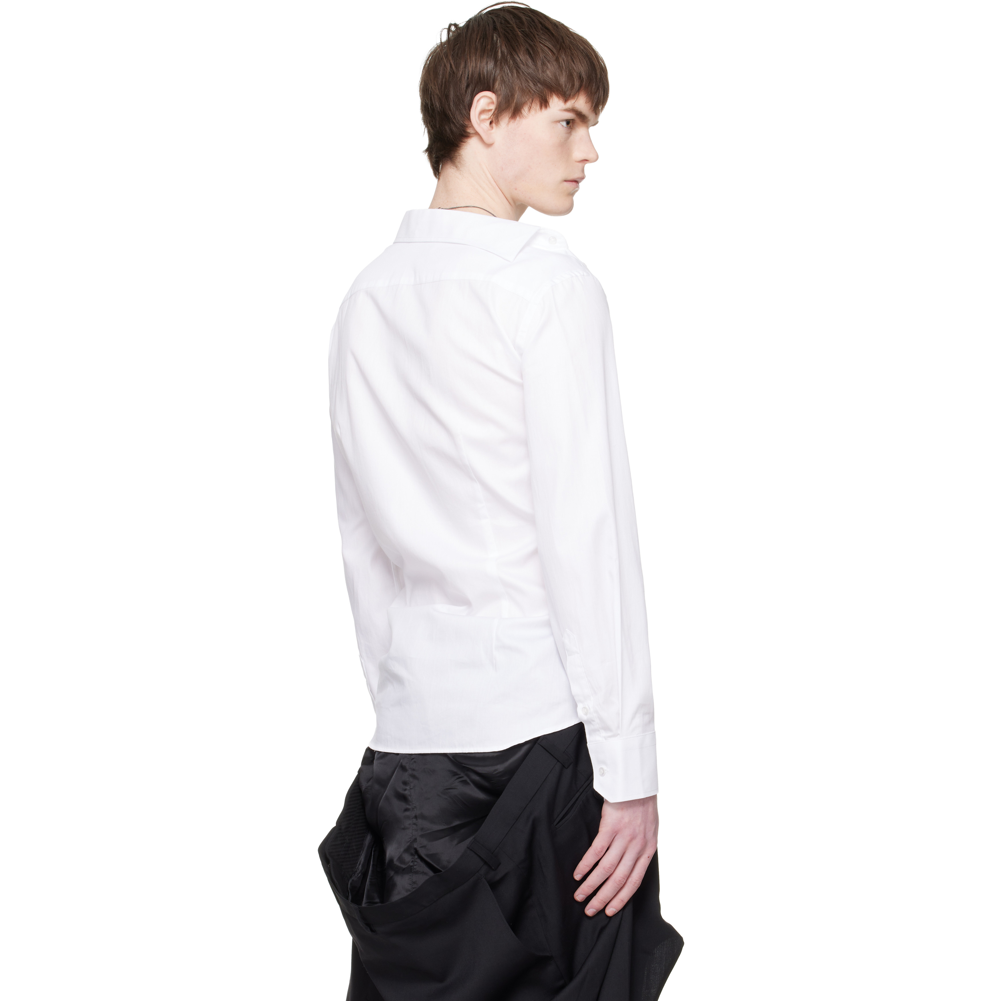 White Asymmetric Shirt