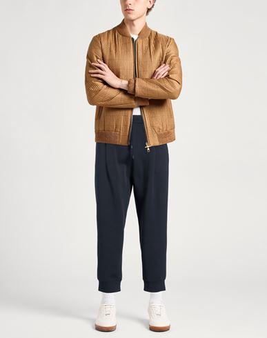 Man Pants Midnight blue Size L Cotton, Polyester, Elastane