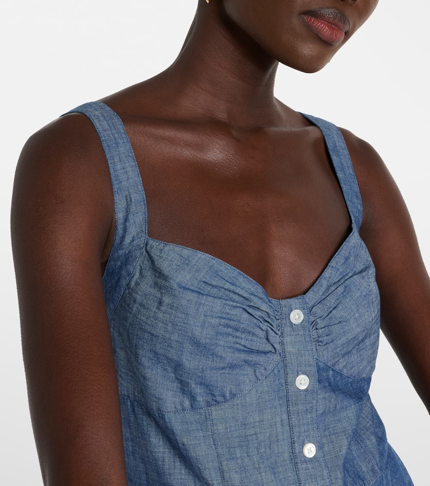 Cotton chambray maxi dress