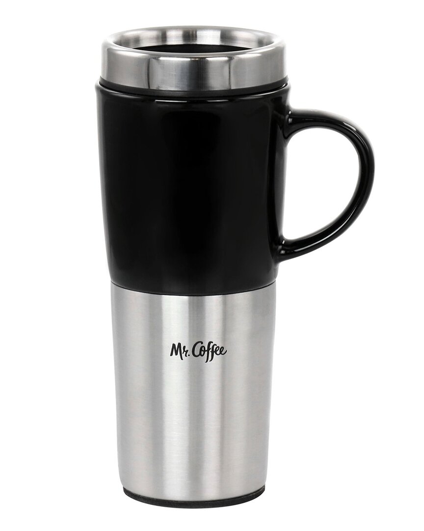 16oz Stainless Steel And Stoneware Travel Mug