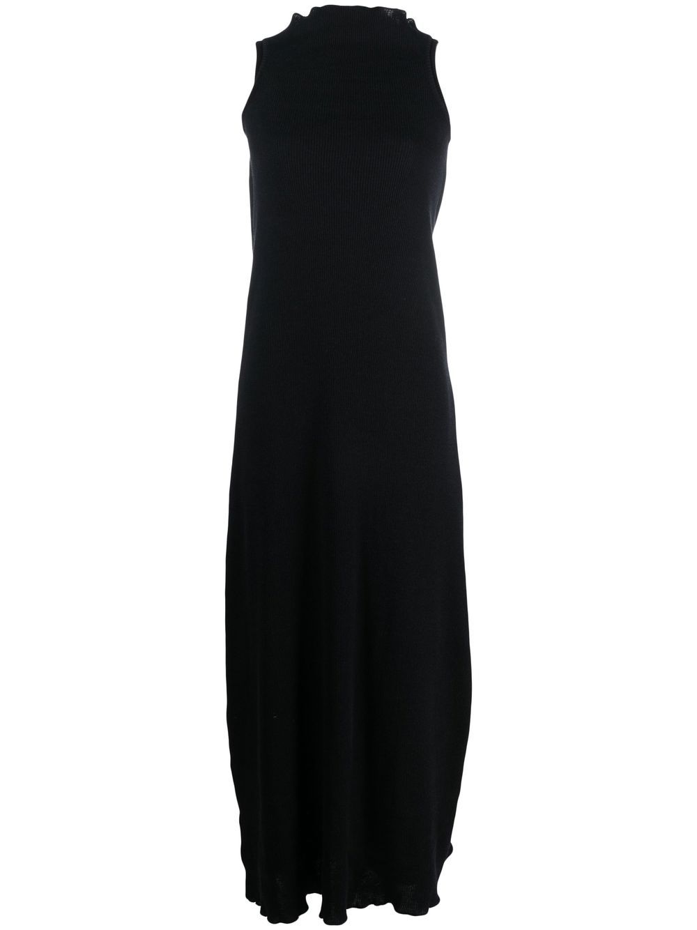 Asymmetric draped knitted dress - Blue