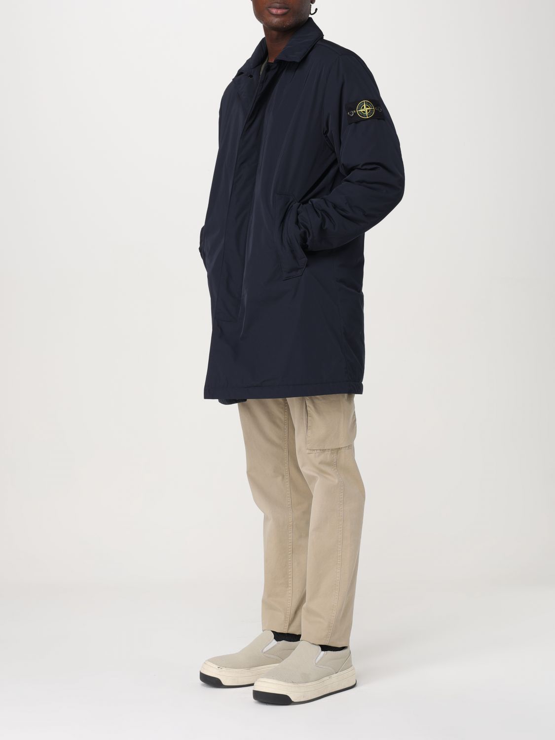 Micro-twill PrimaLoft-padded coat - Blue