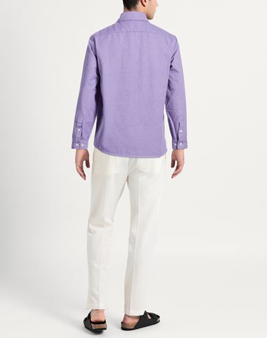 Man Shirt Lilac Size L Recycled cotton, Cotton
