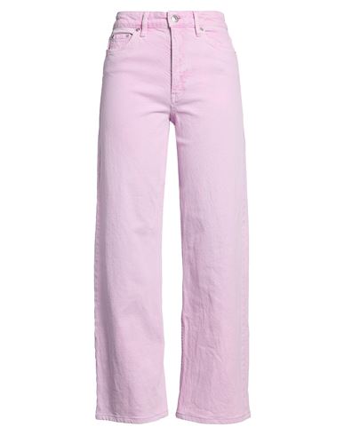Woman Jeans Pink Size 10 Cotton, Elastane