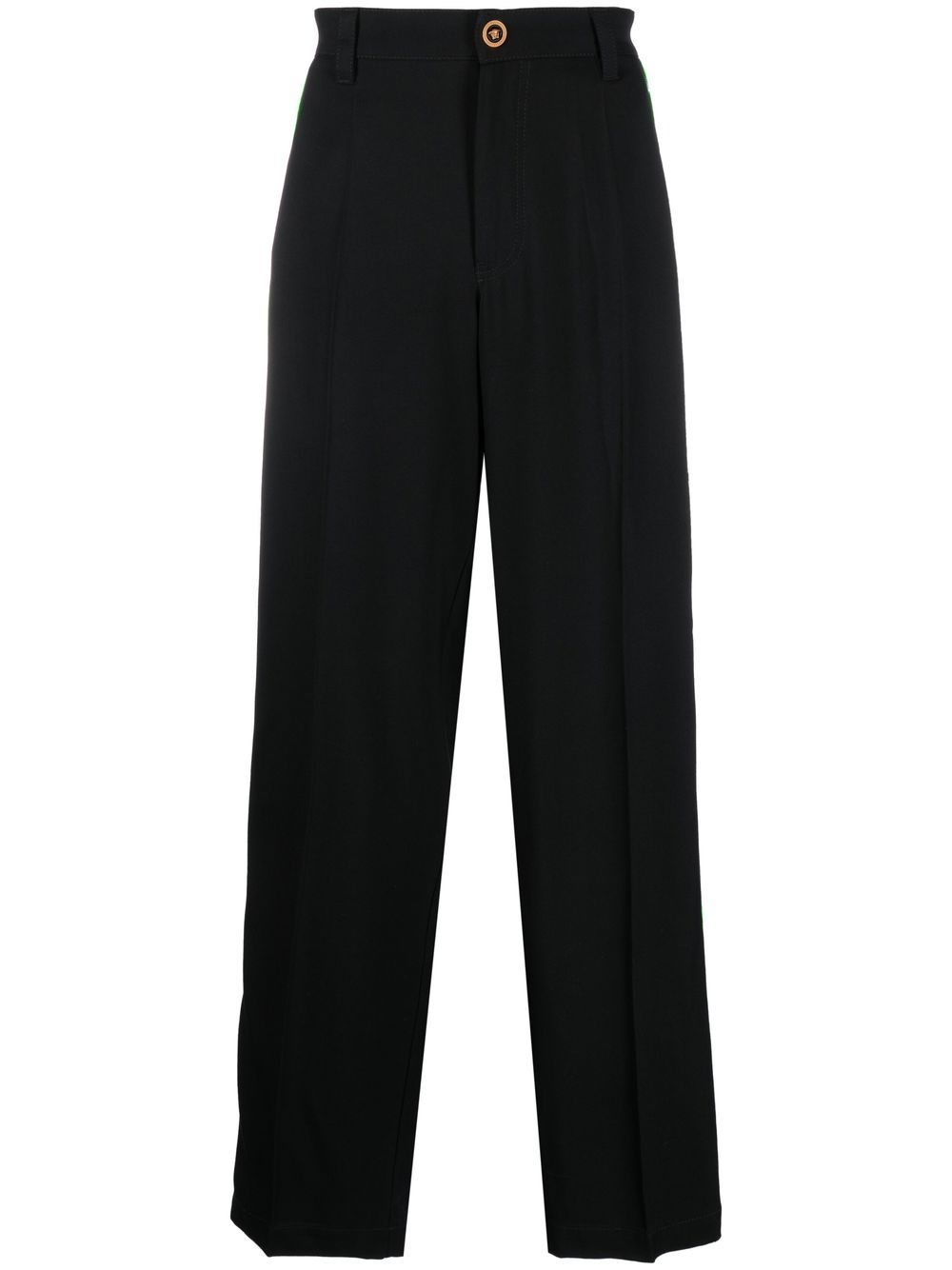 Striped-detailing trousers - Black