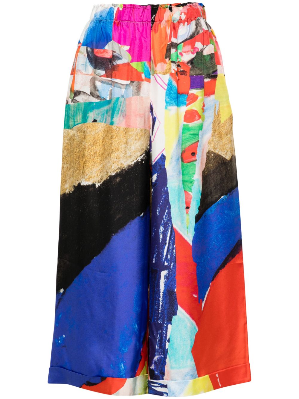 Abstract-print trousers - Multicolour