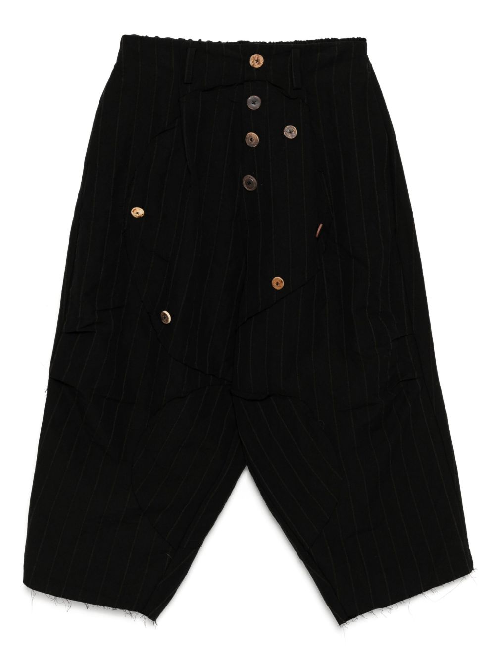 CHIAHUNG SU pinstriped trousers - Black
