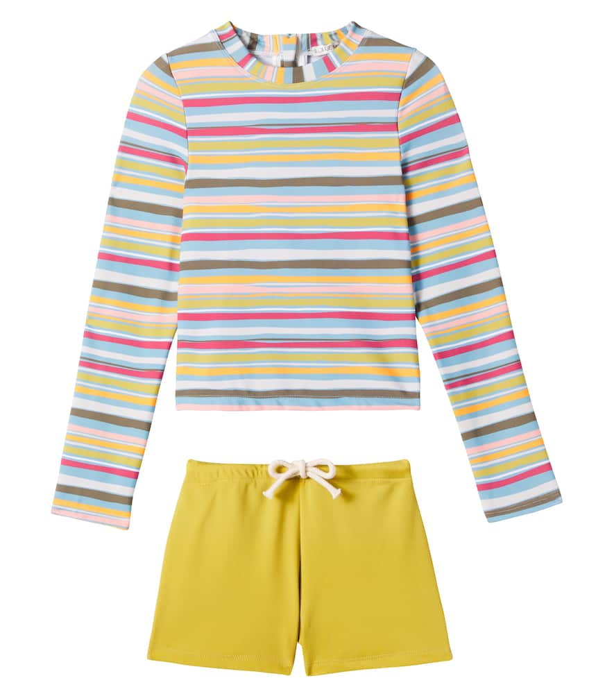 Louise Misha Agik rashguard top and swim trunks set