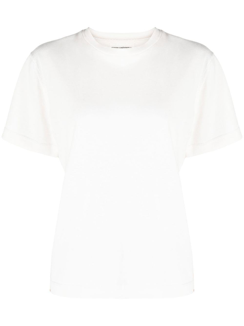 Short-sleeve cotton-blend T-shirt - White