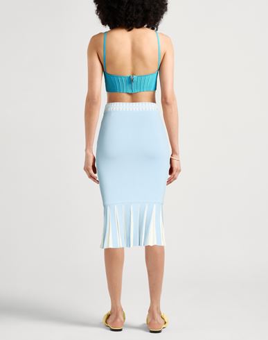 Woman Midi skirt Light blue Size 4 Viscose, Polyester